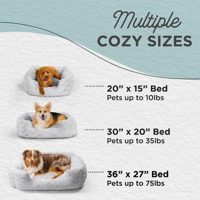 Show full view: Best Friends by Sheri Soothe & Snooze Lounge Lux Memory Foam Rectangular Orthopedic Bolster Dog Bed, Grey, Large slide 5 of 8