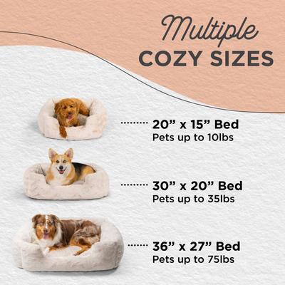 Show full view: Best Friends by Sheri Soothe & Snooze Lounge Lux Memory Foam Rectangular Orthopedic Bolster Dog Bed, Oyster, Large slide 5 of 8