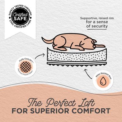 Show full view: Best Friends by Sheri Soothe & Snooze Lounge Shag Rectangular Orthopedic Bolster Dog Bed, Taupe, Large slide 3 of 8