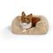 Show in main carousel: Best Friends by Sheri Soothe & Snooze Lounge Shag Rectangular Orthopedic Bolster Dog Bed, Taupe, Medium slide 8 of 9
