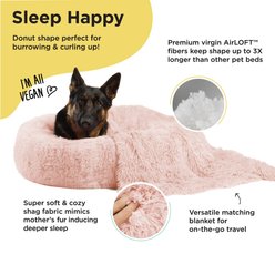 Best Friends by Sheri The Original Calming Donut Cat & Dog Bed & Throw Blanket, Cotton Candy, Large slide 2 of 5