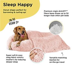 Best Friends by Sheri The Original Calming Donut Cat & Dog Bed & Throw Blanket, Cotton Candy, X-Large slide 2 of 5