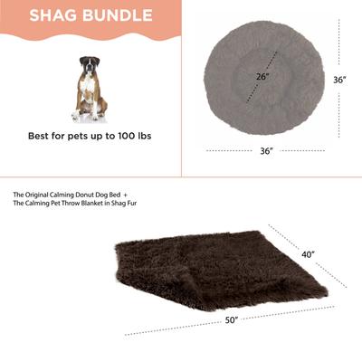 Show full view: Best Friends by Sheri The Original Calming Donut Cat & Dog Bed & Throw Blanket, Dark Chocolate, Large slide 4 of 6