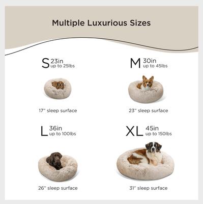 Show full view: Best Friends by Sheri The Original Calming Shag Fur Donut Cuddler Cat & Dog Bed, Cotton Candy, Large slide 4 of 11