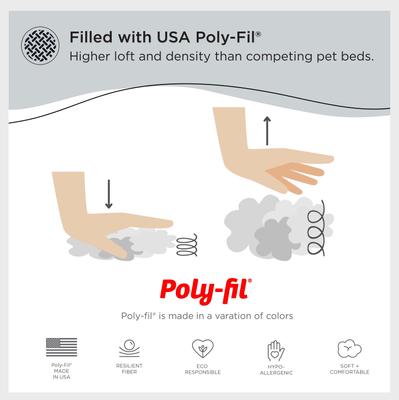 Show full view: Best Friends by Sheri The Original Calming Shag Fur Donut Cuddler Cat & Dog Bed, Denim, Medium slide 3 of 11