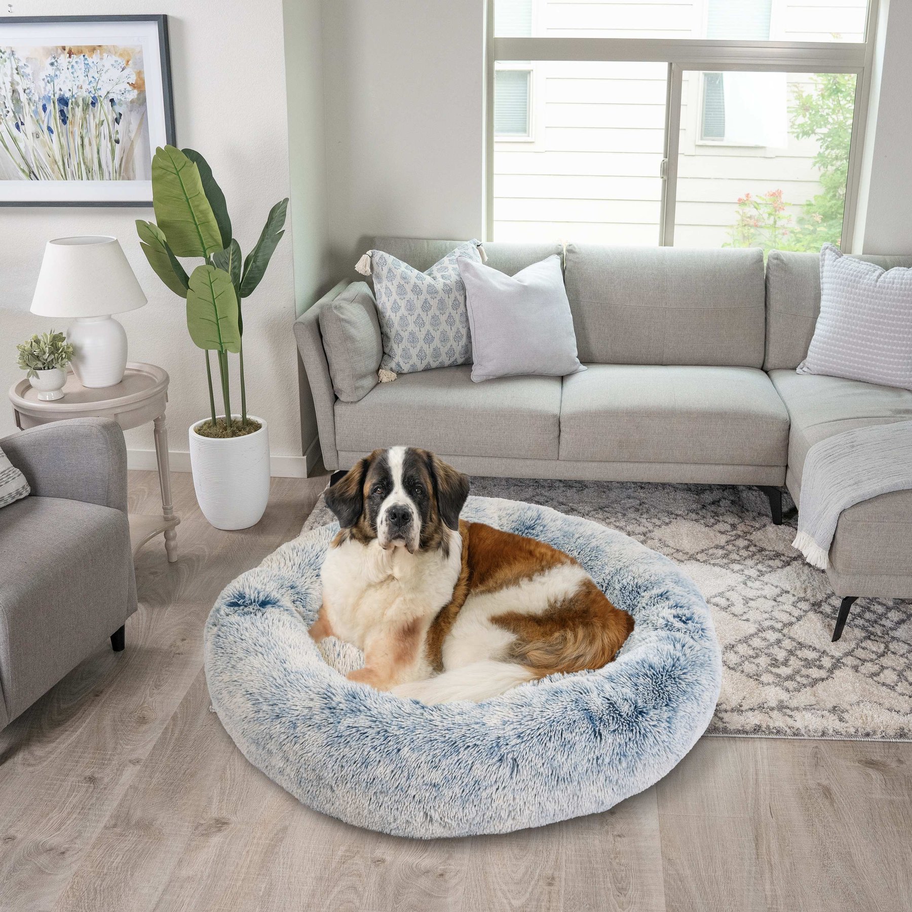 Best Friends by Sheri The Original Calming Shag Fur Donut Cuddler Cat & Dog Bed