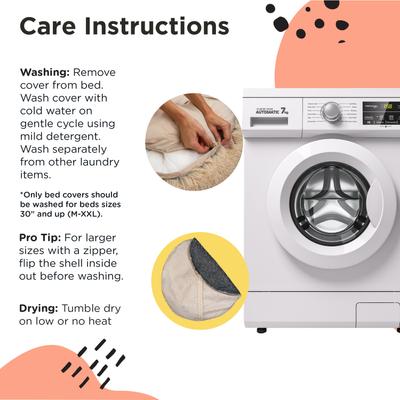 Show full view: Best Friends by Sheri The Original Calming Shag Fur Donut Cuddler Cat & Dog Bed, Denim, X-Large slide 8 of 11