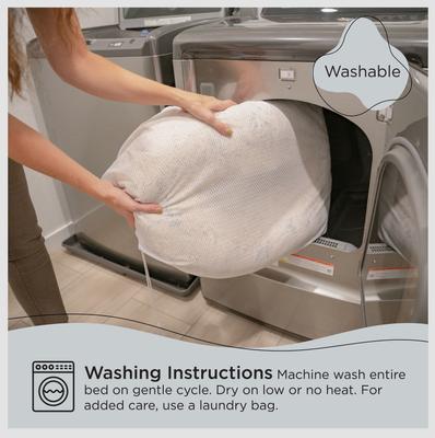 Show full view: Best Friends by Sheri The Original Calming Shag Fur Donut Cuddler Cat & Dog Bed, Frost, X-Small slide 6 of 11