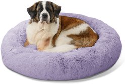 Best Friends by Sheri The Original Calming Shag Fur Donut Cuddler Cat & Dog Bed, Lavender, X-Large slide 2 of 8