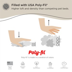 Best Friends by Sheri The Original Calming Shag Fur Donut Cuddler Cat & Dog Bed, Taupe, Small