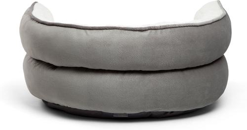 Show full view: Best Friends by Sheri Throne Cuddler Bolster Cat & Dog Bed, Grey, Jumbo slide 3 of 7