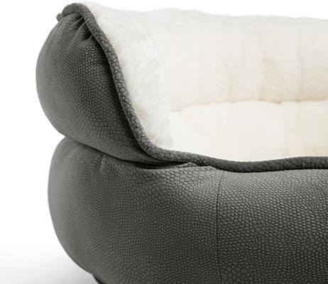 Show full view: Best Friends by Sheri Throne Cuddler Bolster Cat & Dog Bed, Grey, Jumbo slide 5 of 7