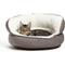 Show in main carousel: Best Friends by Sheri Throne Cuddler Bolster Cat & Dog Bed, Grey, Mini slide 1 of 6