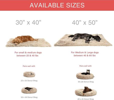 Show full view: Best Friends by Sheri Throw Shag Blanket, Taupe, Standard & Best Friends by Sheri The Original Calming Shag Fur Donut Cuddler Cat & Dog Bed, Taupe, Medium slide 5 of 10