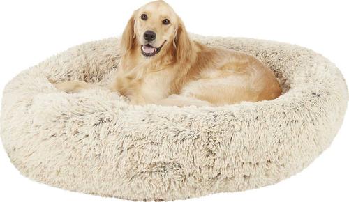 Show full view: Best Friends by Sheri Throw Shag Blanket, Taupe, Standard & Best Friends by Sheri The Original Calming Shag Fur Donut Cuddler Cat & Dog Bed, Taupe, X-Large slide 9 of 10