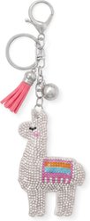 Best FURever Friends Crystal Llama Purse Charm/Key Ring, White