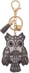 Best FURever Friends Grey Crystal Owl Purse Charm/Key Ring, Grey