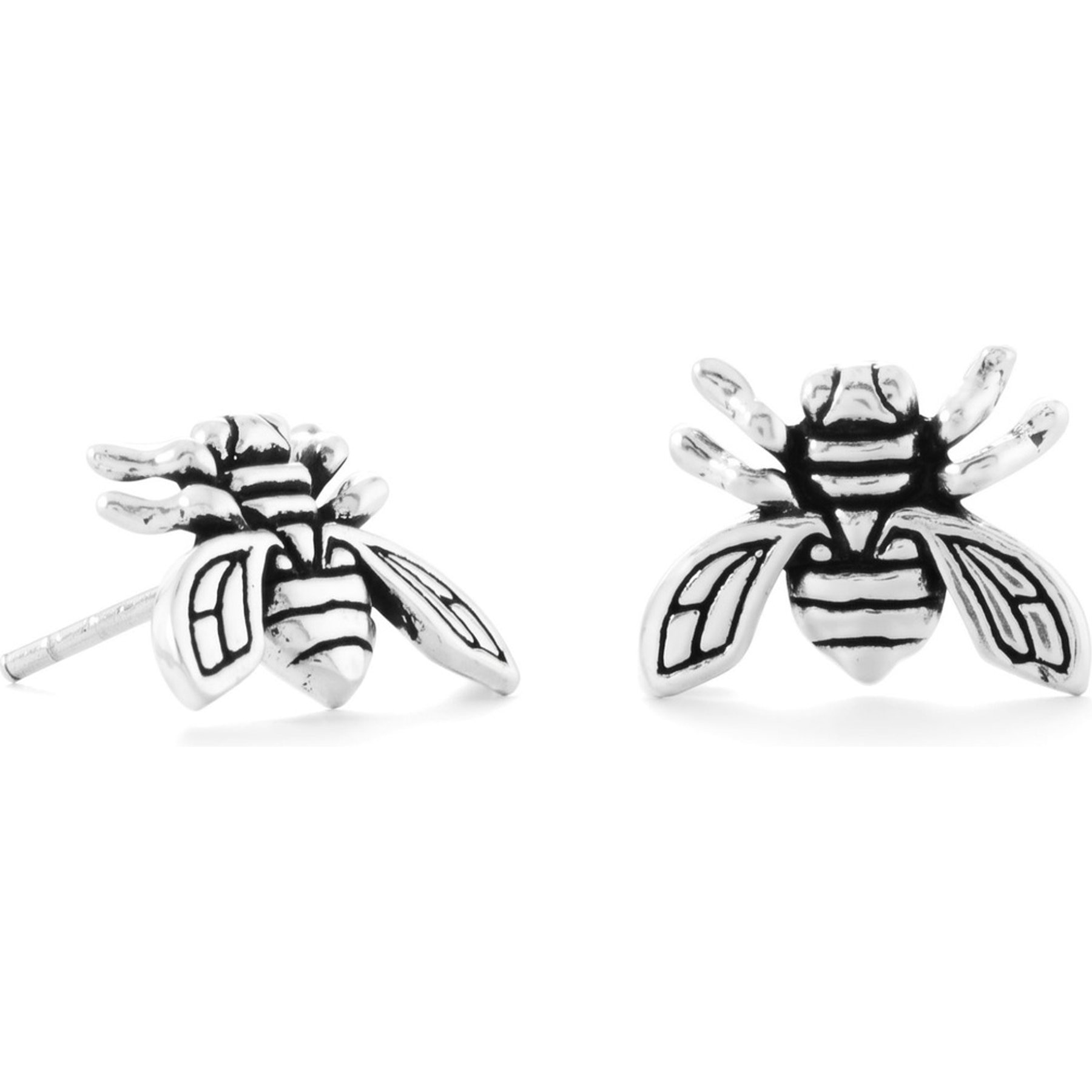Best FURever Friends Sterling Silver Bee Stud Earrings, Silver