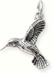 Best FURever Friends Sterling Silver Hummingbird in Flight Charm
