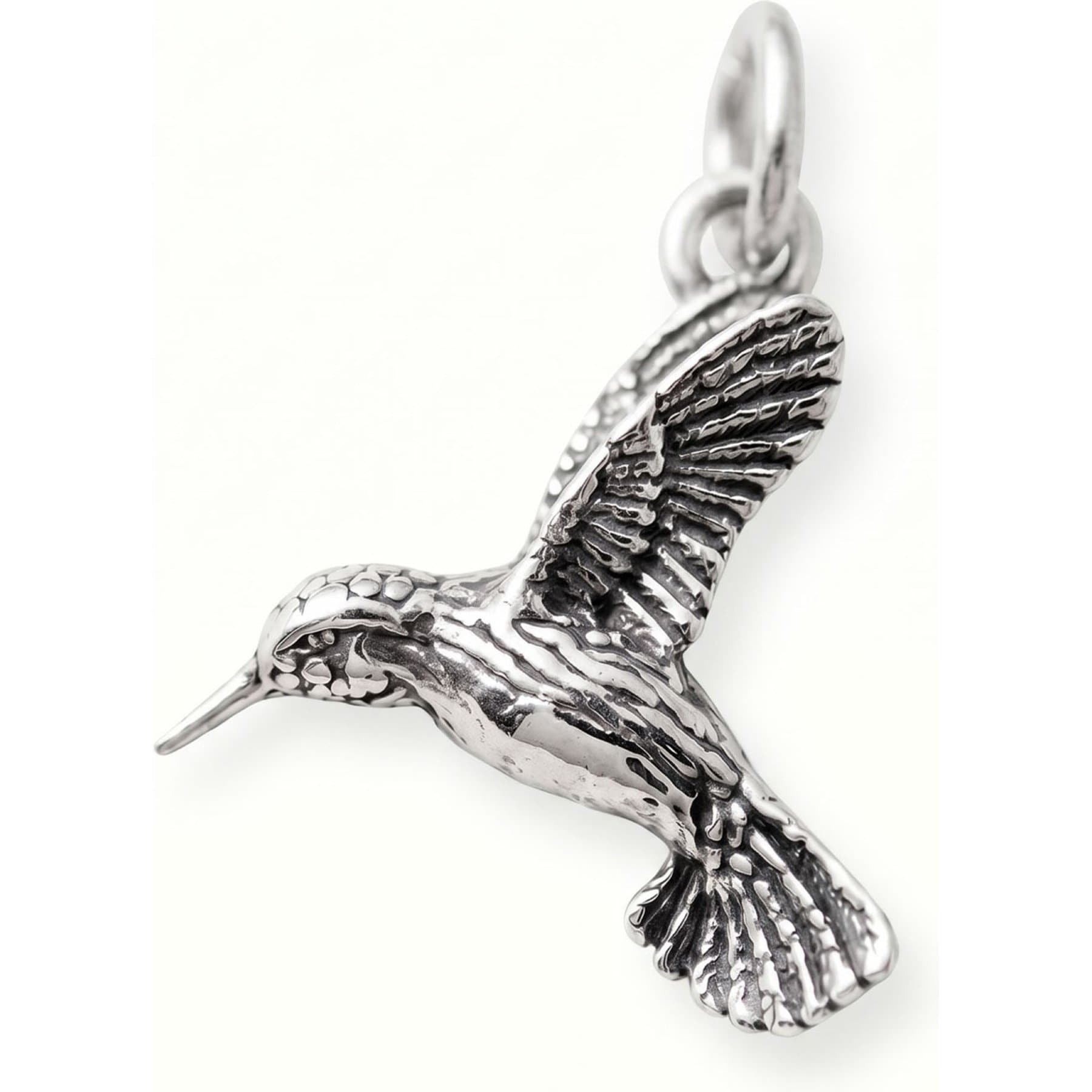 Best FURever Friends Sterling Silver Hummingbird in Flight Charm