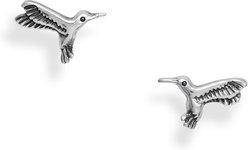 Best FURever Friends Sterling Silver Mini Hummingbird Stud Earrings, Silver slide 1 of 3
