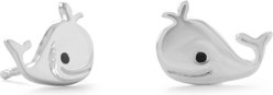 Best FURever Friends Sterling Silver Whale Stud Earrings, Silver