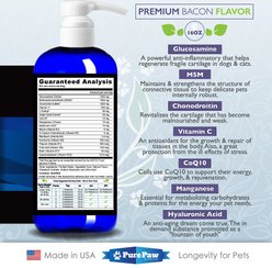 Best Paw Nutrition Premium Dream Glucosamine Joint Support Dog & Cat Liquid Supplement, Bacon Flavor, 16-fl oz slide 2 of 6