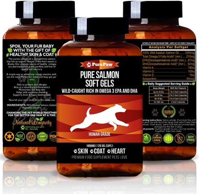 Show full view: Best Paw Nutrition Wild Salmon Medium & Large Dog Soft Gels, 120 count slide 3 of 8