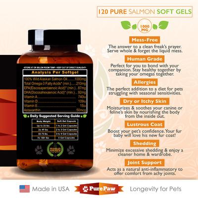 Show full view: Best Paw Nutrition Wild Salmon Medium & Large Dog Soft Gels, 120 count slide 4 of 8