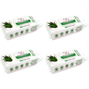 Best Pet Supplies Aloe Vera Unscented Dog & Cat Grooming Wipes, 400 count