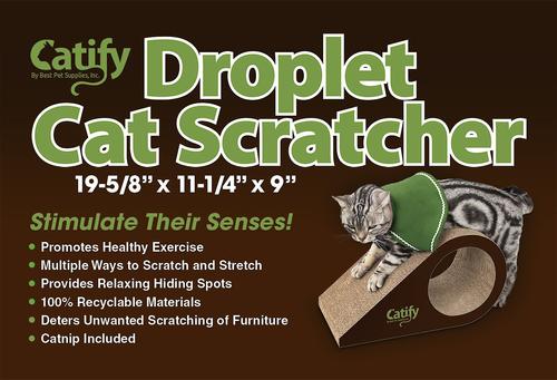 Show full view: Best Pet Supplies Catify Droplet Cardboard Catnip Scratcher Cat Toy slide 5 of 8