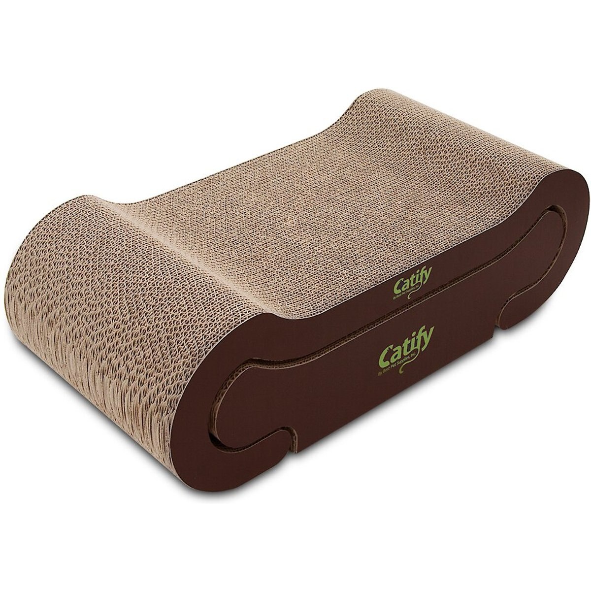 Best Pet Supplies Catify Lounger Cardboard Catnip Scratcher Cat Toy