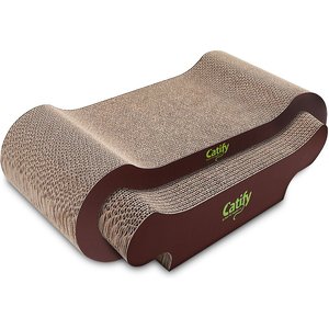 Best Pet Supplies Catify Lounger Cardboard Catnip Scratcher Cat Toy