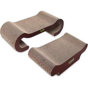 Best Pet Supplies Catify Lounger Cardboard Catnip Scratcher Cat Toy