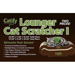 Best Pet Supplies Catify Lounger Cardboard Catnip Scratcher Cat Toy