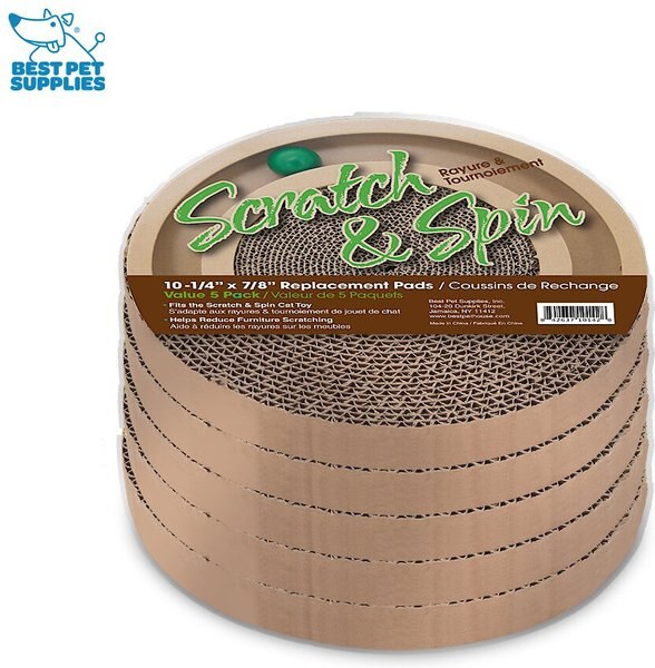 Best Pet Supplies Catify Scratch & Spin Cat Scratcher Replacement Pads