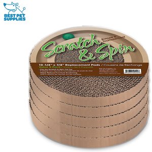 Best Pet Supplies Catify Scratch & Spin Cat Scratcher Replacement Pads, 5 count