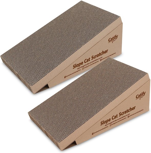 Best Pet Supplies Catify Slope Catnip Scratcher Cat Toy, 2 count