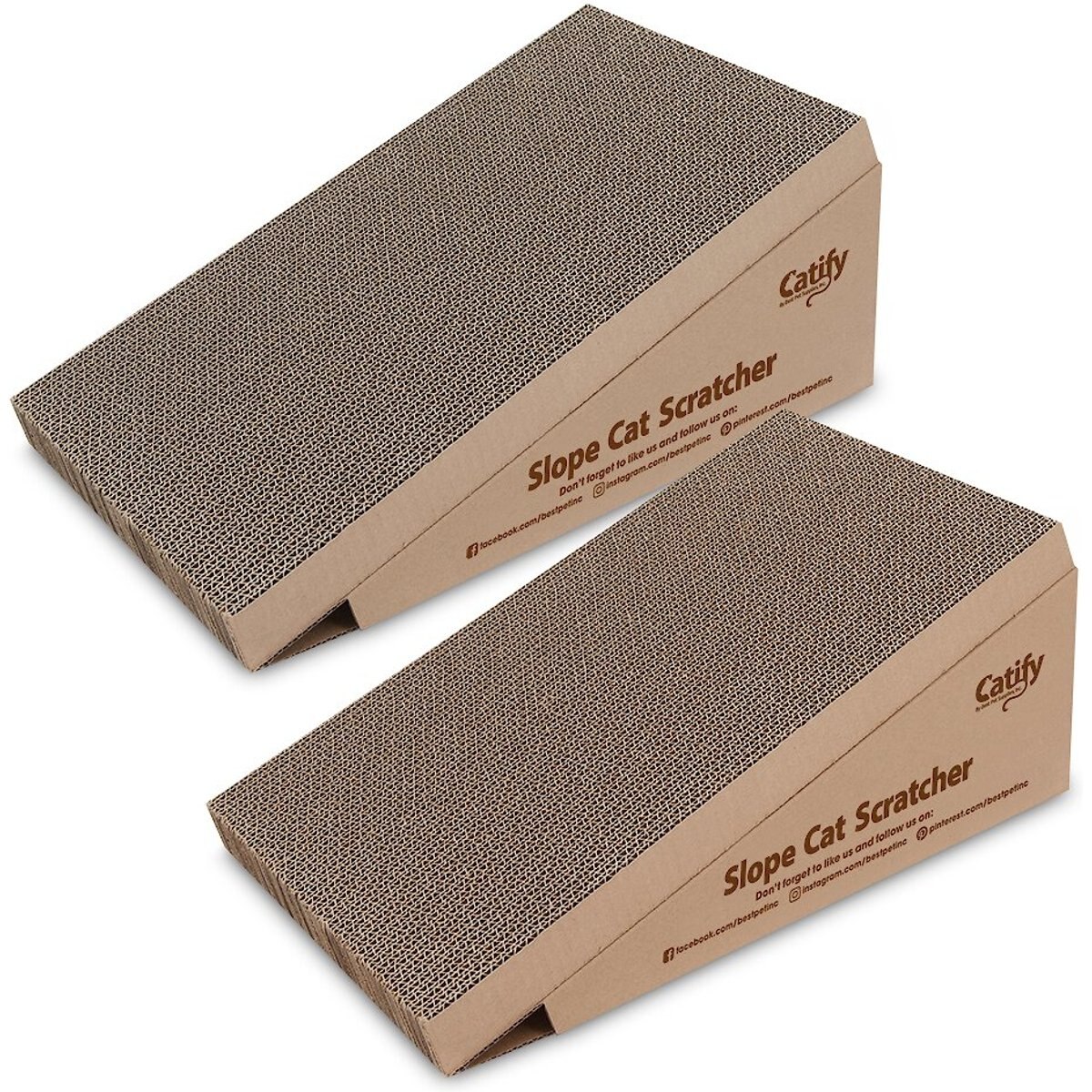 Best Pet Supplies Catify Slope Catnip Scratcher Cat Toy, 2 count