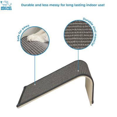 Show full view: Best Pet Supplies Catify Sloped Sisal Cat Scratcher, Gray slide 3 of 8