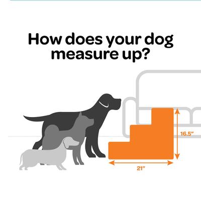 Show full view: Best Pet Supplies CertiPUR-US Certified Foam Foldable Dog Steps, Sand, 3-Steps slide 6 of 7