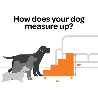 Show full view: Best Pet Supplies CertiPUR-US Certified Foam Foldable Dog Steps, Sand, 4-Steps slide 5 of 6