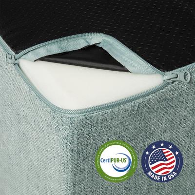 Show full view: Best Pet Supplies CertiPUR-US Certified Foam Foldable Dog Steps, Teal, 4-Steps slide 4 of 7