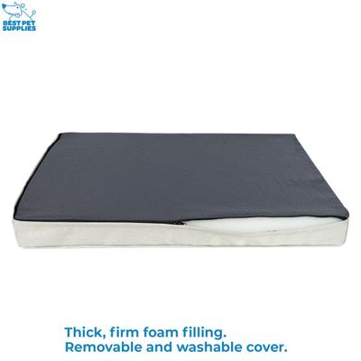 Show full view: Best Pet Supplies Cute Orthopedic Bolster Dog & Cat Mat Bed, Beige, Large slide 5 of 9