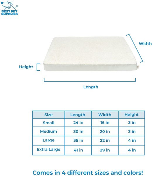 Show full view: Best Pet Supplies Cute Orthopedic Bolster Dog & Cat Mat Bed, Beige, Medium slide 6 of 8