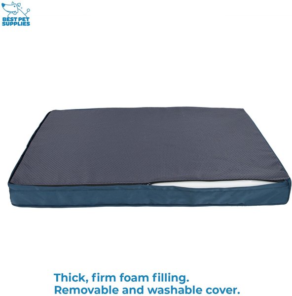 Show full view: Best Pet Supplies Cute Orthopedic Bolster Dog & Cat Mat Bed, Blue, Medium slide 4 of 8