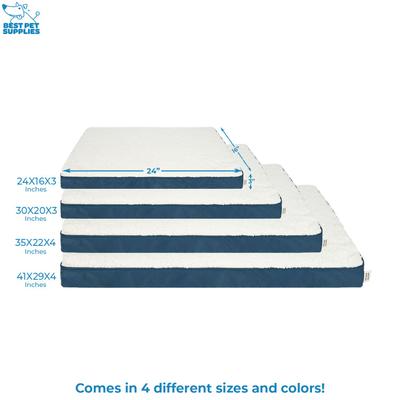 Show full view: Best Pet Supplies Cute Orthopedic Bolster Dog & Cat Mat Bed, Blue, X-Large slide 5 of 8