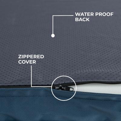 Show full view: Best Pet Supplies Cute Orthopedic Bolster Dog & Cat Mat Bed, Blue, X-Large slide 3 of 8