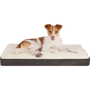 Best Pet Supplies Cute Orthopedic Bolster Dog & Cat Mat Bed, Brown, X-Large