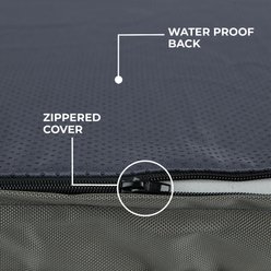 Best Pet Supplies Cute Orthopedic Bolster Dog & Cat Mat Bed, Gray, Large slide 2 of 7